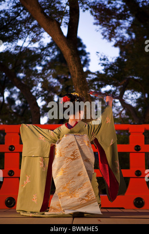 Apprentice geisha are called maiko, meaning, literally 'dance child' Stock Photo