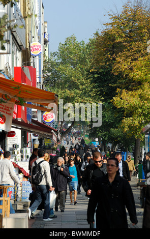 ISTANBUL, TURKEY. A street scene in Besiktas. Autumn 2010. Stock Photo