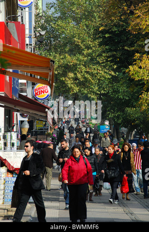 ISTANBUL, TURKEY. A street scene in Besiktas. Autumn 2010. Stock Photo