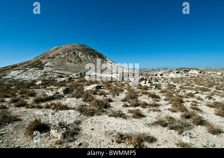 Herodium, an artificial cone shaped Mt. Judean Desert ,Israel Stock Photo