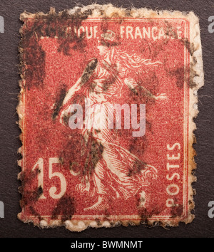 Postage Stamp, France, 15c Stock Photo