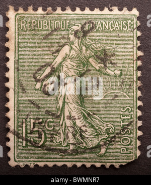 Postage Stamp, France, 15c Stock Photo