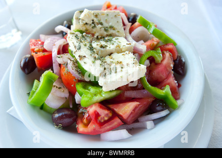 Greek Salad, Corfu, Greece Stock Photo