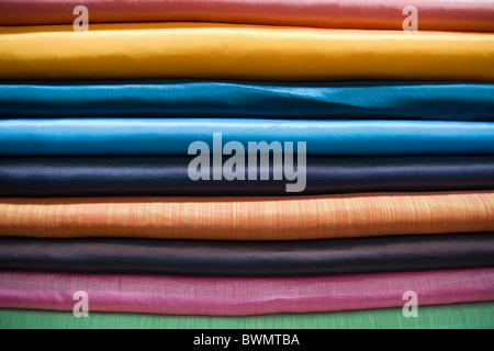 Clothing fabric in tailors, Asia Stock Photo