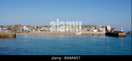 The Harbour at the town of St Ives in Cornwall Stock Photo