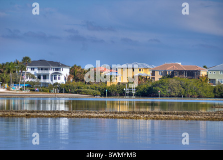 Beachfront houses on Anna Maria Island Stock Photo