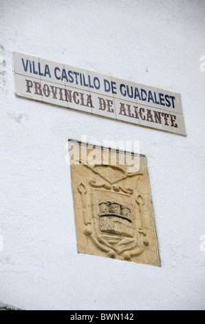 Europe, Spain, Valencia, Province of Alicante, Guadalest. Historic Saint Joseph Castle. Stock Photo