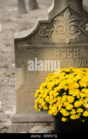 Europe, Spain, Valencia, Province of Alicante, Guadalest. Historic Saint Joseph Castle cemetery. Stock Photo