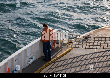 Passenger Ferry on Puget Sound, Port Townsend to Keystone Ferry Stock Photo