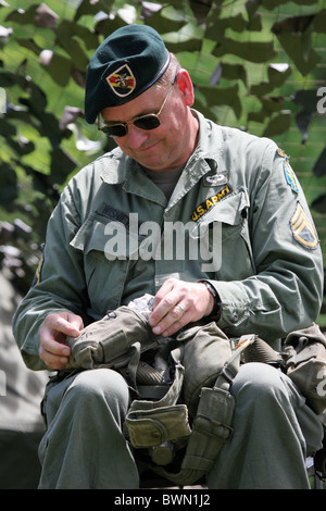 An US Army soldier in Vietnam War veteran Stock Photo