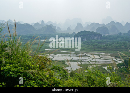 Karst landscape of Guangxi, China Stock Photo