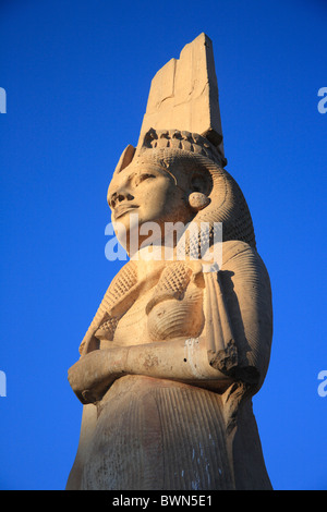 Egypt North Africa Statue of Meret-Amun Meryetamun daughter of Ramses II Akhmin near Sohag travel trip Africa Stock Photo