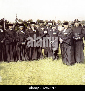 1896 Berlin army preachers group civil servants Tempelhofer Feld history historical historic preacher relig Stock Photo