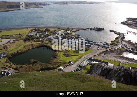 Ellenabeich from Dun Mor on the island of Seil off the Argyll coast of Scotland Stock Photo