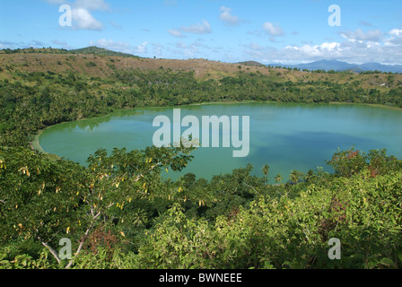 Mayotte Lac Dziani Pamanzi island Petite Terre France Europe Overseas collectivity Indian Ocean Comoros island Stock Photo