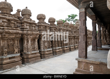 The Kailasanatha temple was built by the Pallavas in the early 8th century CE. in Kanchipuram ;kancheepuram ,Tamil Nadu, India. Stock Photo