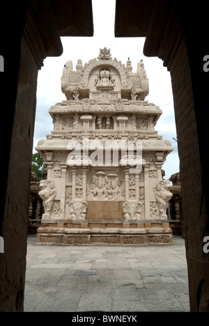 The Kailasanatha temple was built by the Pallavas in the early 8th century CE. in Kanchipuram ;kancheepuram ,Tamil Nadu, India. Stock Photo