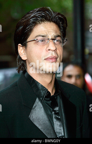 Movie actor Shah Rukh Khan, star of many Indian films, at 'The Far Pavilions' charity performance at Shaftesbury Theatre, London Stock Photo