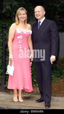 MP William Hague, former leader of the Conservative party, and wife Ffion Hague arriving for garden party in Carlyle Square, Che Stock Photo
