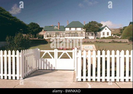 GOVERNMENT HOUSE, PORT STANLEY, THE FALKLAND ISLANDS. Stock Photo