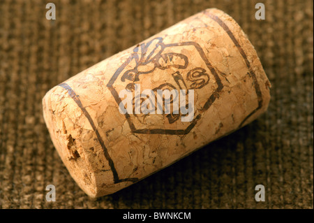 Mead cork stopper with Apis logo polish finest mead honey wine producer Stock Photo