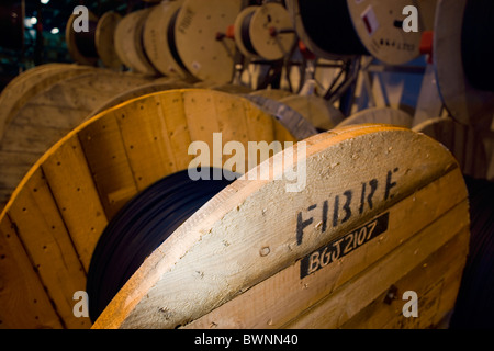 Fiber optical cable reels hi-res stock photography and images - Alamy