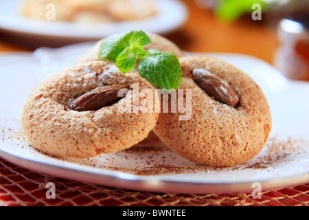 Crispy almond macaroons Stock Photo