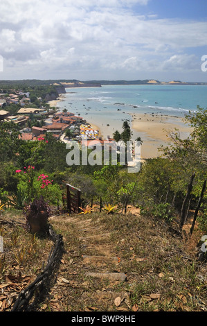 Vertical elevated view of Pipa Village, Brazil Stock Photo