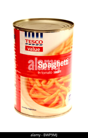 Tesco Value Spaghetti Stock Photo