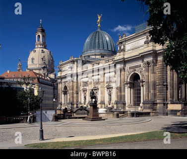 Germany Europe Dresden Kunstakademie Hochschule fur Bildende Kunste Dresden University of Visual Arts Glass dome Stock Photo