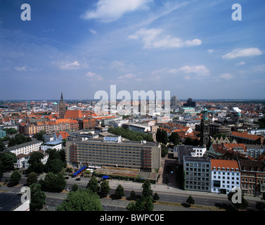 Germany Europe Hanover City Panoramic view Market Church Saint Georg and Jacob Ruin of the Aegidien Church Hotel Stock Photo