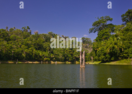 LAKE BAYANO, PANAMA - Man-made reservoir Lake Bayano, Comarca Kuna de Madungandi indigenous territory. Stock Photo