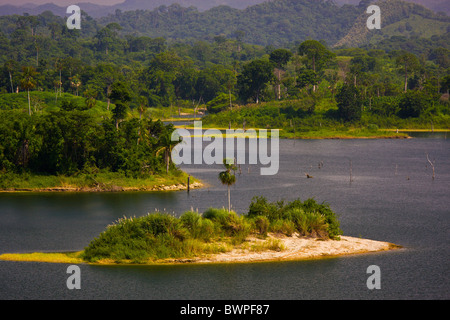 LAKE BAYANO, PANAMA - Man-made reservoir Lake Bayano, Comarca Kuna de Madungandi indigenous territory. Stock Photo