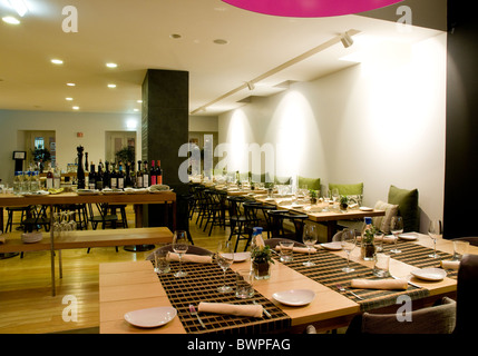 Open restaurant, the Mediterranean brasserie housed in Inspira Santa Marta Hotel, Lisbon Stock Photo