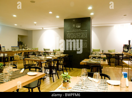 Open restaurant, the Mediterranean brasserie housed in Inspira Santa Marta Hotel, Lisbon Stock Photo