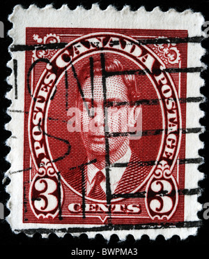 CANADA - CIRCA 1949: A stamp printed in Canada shows King George VI, circa 1949 Stock Photo