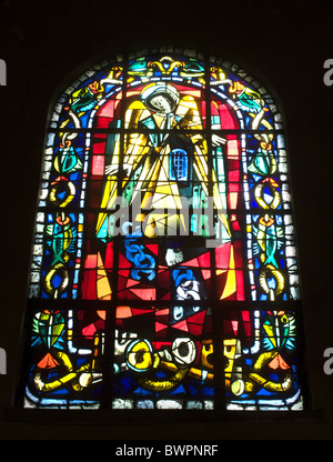 windowpane from st. peter gothic chruch in Paris - Monmartre Stock Photo