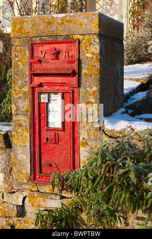 Rural UK Post Box Stock Photo