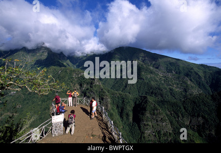 Portugal Europa Europe Madeira hiking Ribeiro Frio Europe island Atlantic Ocean mountain mountains landscap Stock Photo