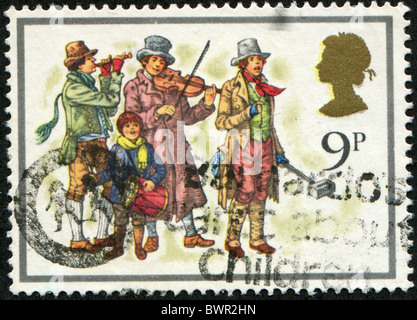 UK - CIRCA 1980-s: A stamp printed in United Kingdom shows image of the dedicated to the Christmas, circa 1980-s Stock Photo