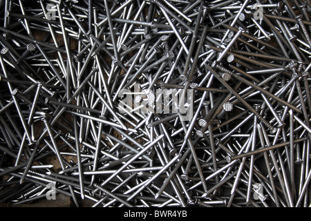 nails full frame background Stock Photo