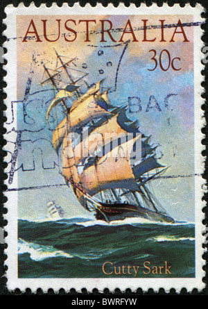 AUSTRALIA - CIRCA 1984:A stamp printed in Australia shows Cutty Sark, circa 1984 Stock Photo