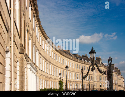 Bath, Avon, England. Lansdown Crescent the famous Georgian Regency style terrace row of houses in the English spa town of Bath Stock Photo