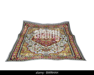 turkish carpet isolated on white Stock Photo