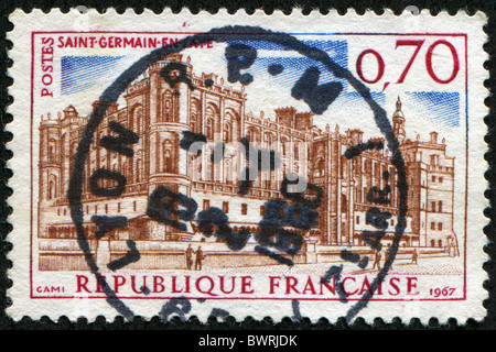 FRANCE - CIRCA 1967: A stamp printed in France shows Saint Germain en Laye, circa 1967 Stock Photo