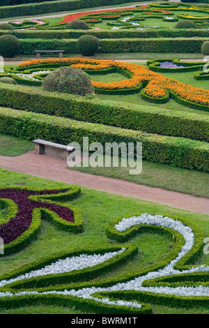 the flower garden in Kromeriz - Czech republic Stock Photo