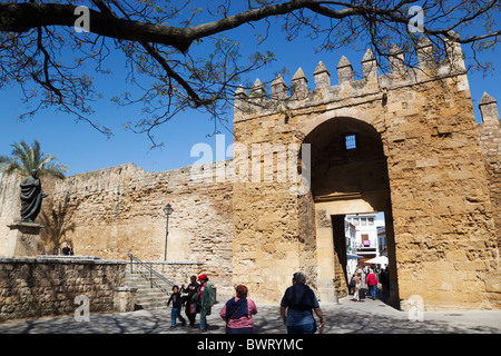 Puerta de Almodovar and city walls. Cordoba, Cordoba Province, Spain. Stock Photo