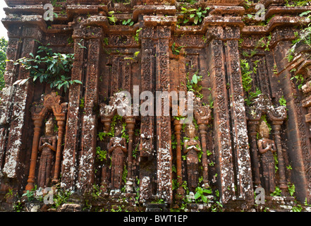 Detail of a ruined temple building at My Son, Viet Name Stock Photo