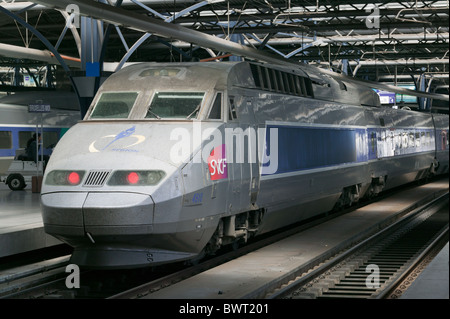 SNCF Reseau trainset 4518 in Brussels-South Station. Stock Photo