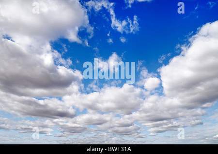 Cloud Filled Blue Sky Stock Photo